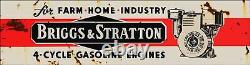 (3) Briggs & Stratton 4 Cycle Gas Engines 20 Heavy Duty USA Made Metal Adv Sign