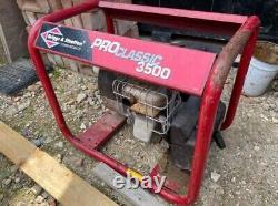 Briggs & Stratton Pro Classic 3500 petrol generator 110v and 240v 3.0kva