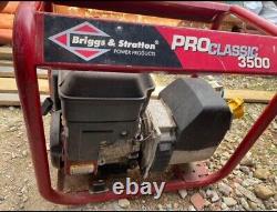 Briggs & Stratton Pro Classic 3500 petrol generator 110v and 240v 3.0kva