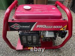 Briggs & Stratton ProMax 6000 E Generator Good condition Hardly used