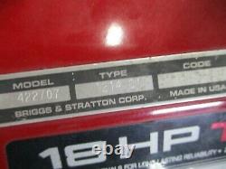 Craftsman Lt1000 Briggs & Stratton 18hp Good Running Engine Motor 422707 #b