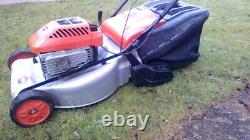 Flymo Briggs & Stratton Self-Propelled Petrol Mower Power Roller+Grass Bag VG