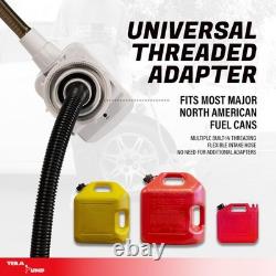 Fuel Transfer Pump with Overfill Protection 2.7 GPM Universal Gas Can Adapter
