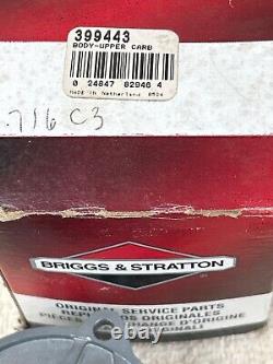 Genuine OEM Briggs & Stratton 399443 BODY UPPER CARBURETOR. Rough Box CLOSE OUT