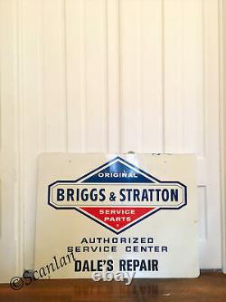 Huge Service Vtg Briggs Stratton Motor Sign Gasoline Gas Oil Seed Feed Tractor