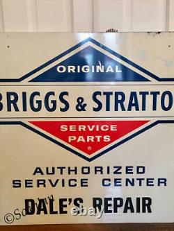 Huge Service Vtg Briggs Stratton Motor Sign Gasoline Gas Oil Seed Feed Tractor