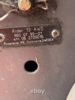 Husqvarna Rider 13 AWD ride On Lawn Mower Briggs And Stratton Engine 4x4