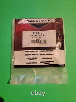 New! Briggs and Stratton 806472 Fuel Solenoid