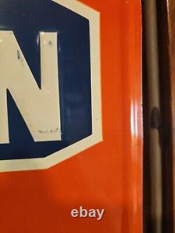 Nos Vintage Original Antique Gas Oil General Store Tin Sign Excellent Condition