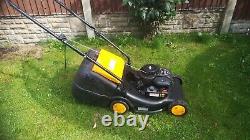 Petrol lawn mower, black fully working, good condition