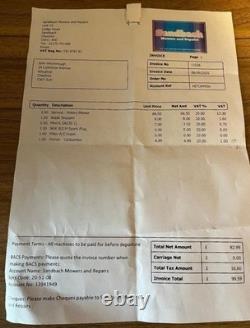 Petrol lawnmower, Briggs & Stratton engine recently serviced by professionals