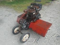 RARE ROPER ROTOTILLER ROTAVATOR WITH 8HP ENGINE mounts on a ride on lawn mower