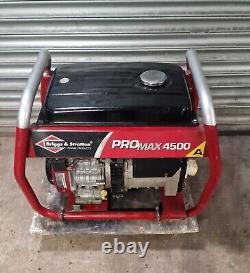 Used portable petrol generator Briggs &Stratton Promax 4500