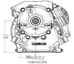 Vanguard 6.5 HP Commercial Engine CCW 61 Reduction 12V352-0015-F1 Honda Replace