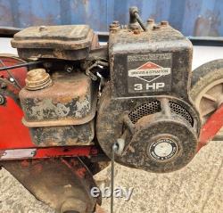 Vintage Briggs and Stratton 3HP Petrol Rotavator Cultivator with Attachments