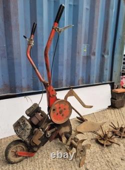 Vintage Briggs and Stratton 3HP Petrol Rotavator Cultivator with Attachments