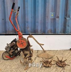 Vintage Briggs and Stratton 3HP Petrol Rotavator Cultivator with Attachments