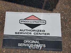 Vintage Metal Briggs Stratton authorized Service Center Sign FREE SHIPPING