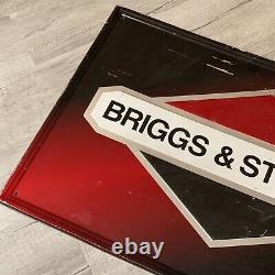 Vintage Official Briggs and Stratton 35×23 Metal Sign Self Framed Engine Metal