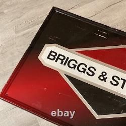 Vintage Official Briggs and Stratton 35×23 Metal Sign Self Framed Engine Metal