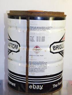 Vintage Petrol Oil Tin Briggs & Stratton The Power In Power Equipment 5 Lt Tin