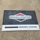 Vtg Briggs And Stratton Authorized Service Center Sign 36x24 Embossed Metal