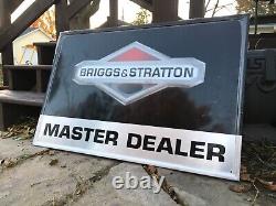 Vtg NOS Briggs And Stratton Master Dealer NOS Metal Tin Gas Oil Service Sign
