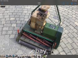 Webb 18 inch Briggs and Stratton vintage petrol lawnmower self propelled roller