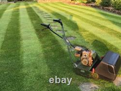 Webb 18 inch Briggs and Stratton vintage petrol lawnmower self propelled roller