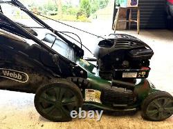 Webb self propelled petrol Lawnmower. Briggs And Stratton 155cc Engine